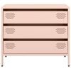 vidaXL Sideboard Pink Cold-rolled steel 26.8 in x 15.4 in x 23.0 in