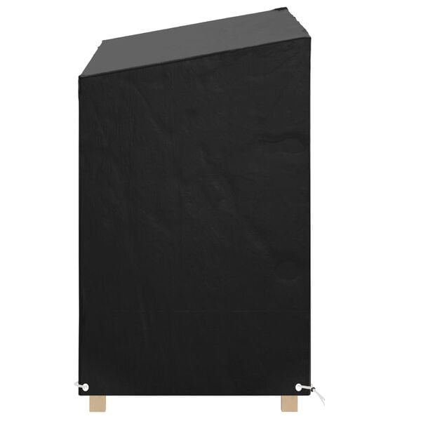 vidaXL Swing Bench Cover Black Polyethylene 49.2 x 35.4 x 53.1/65.0 in