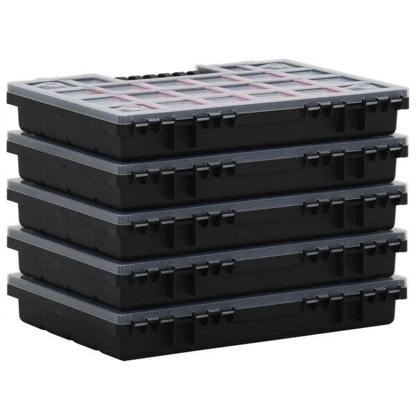 vidaXL Assortment Boxes 5 pcs 13.6x9.8x2.0" Polypropylene