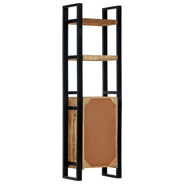 vidaXL Bookshelf Brown and black Solid Mango Wood and Powder-Coated Iron