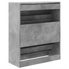 vidaXL Shoe Cabinet Concrete Grey Engineered Wood Compact Shoe Cabinet