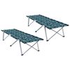 vidaXL Folding Camping Bed Folding 2 pcs Forest 194 x 62.5 x 42.5 cm