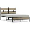 vidaXL Bed Frame Sonoma oak Steel and engineered wood Double