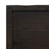 vidaXL Wall Shelf Dark Brown 86.6 x 23.6 x (0.8-2.4) " Treated Solid Wood Oak