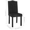 vidaXL Dining Chairs 4 pcs Black Velvet