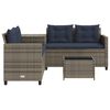 vidaXL Patio Sofa Gray PE Rattan Large UV-Resistant Materials