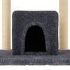 vidaXL Cat Tree Dark Grey Engineered wood, Plush, Sisal 60.6 in Cat Tree