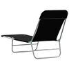 vidaXL Sunlounger Set of 2 Black