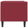 vidaXL Chesterfield Sofa Chair Wine Red Faux leather, plywood, solid wood