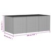 vidaXL Garden Storage Box Mix Beige PE Rattan, Powder-Coated Steel 984L