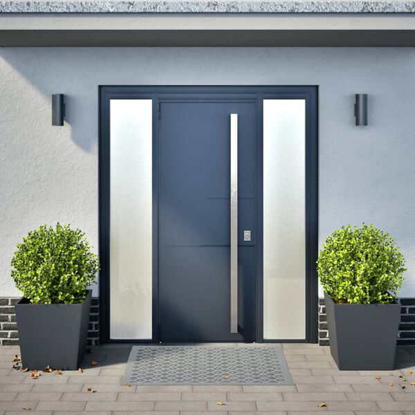 vidaXL Garden Planter Set of 2 Anthracite Cold-rolled steel Large