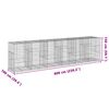 vidaXL Gabion Basket Silver Galvanized Iron Extra Large