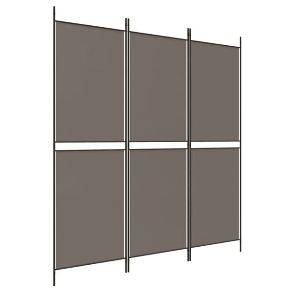 vidaXL 3-Panel Room Divider Anthracite 59.1"x86.6" Fabric