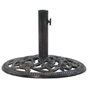 vidaXL Umbrella Base Bronze Cast Iron 18.9 in Diameter Umbrella Base