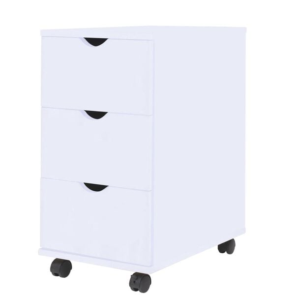 vidaXL Drawer Unit White Engineered Wood Small Drawer Unit Rectangular