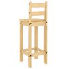 vidaXL Bar Chair Honey Solid Pine Wood Medium Footrest Bar Chair