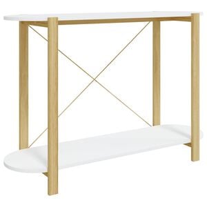 vidaXL Console Table White Engineered wood, Solid pine wood