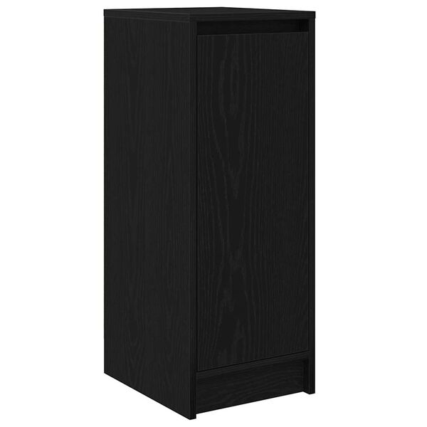 vidaXL Shoe Cabinet Black Oak Engineered wood Medium Shoe Cabinet