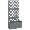 vidaXL Trellis Planter Set of 2 Grey Wood plastic composite Large