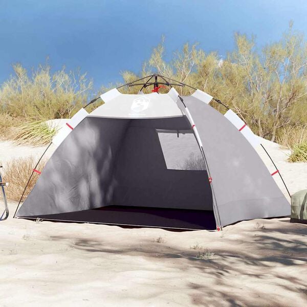 vidaXL Beach Tent 2-Person Gray Quick Release Waterproof