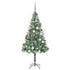 vidaXL Artificial Christmas Tree Green 70.87 in PVC and Steel