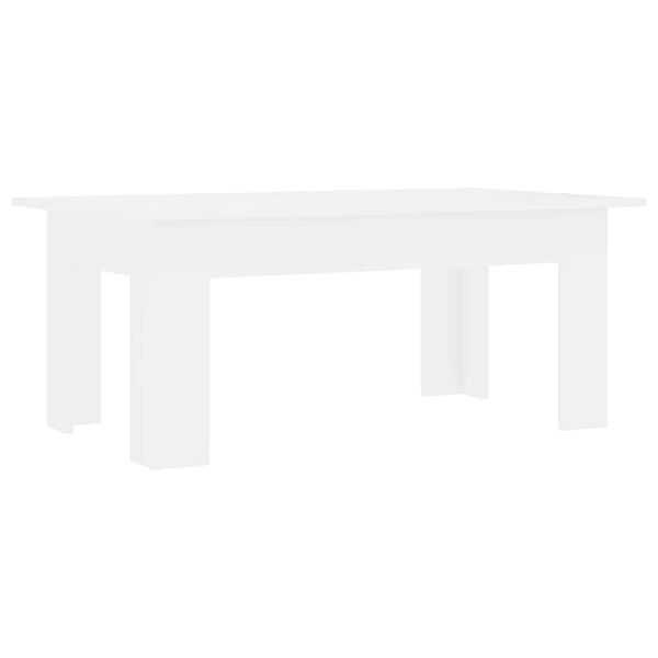 vidaXL Coffee Table White Engineered wood 39.4 x 23.6 x 16.5 in Sleek