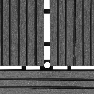 Gray 11 pcs 11.8"x11.8" Decking Tiles WPC 11 ft²