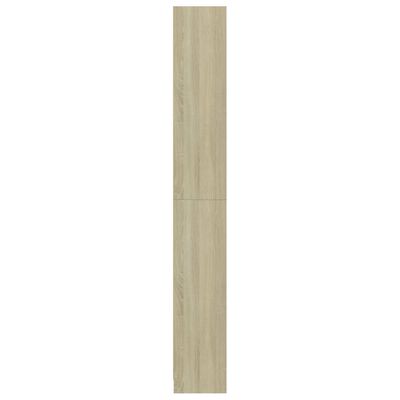 vidaXL 5-Tier Book Cabinet White and Sonoma Oak 31.5"x9.4"x68.9" Engineered Wood