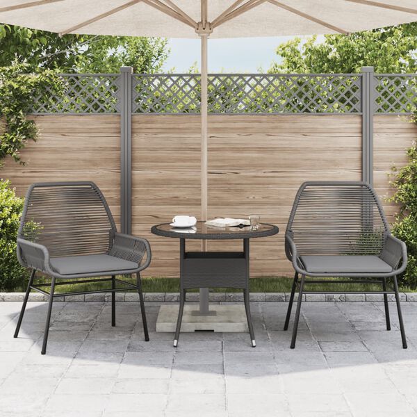 vidaXL Garden Chair Grey PE rattan Medium Durable Garden Chair