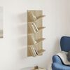 vidaXL Wall Bookshelf Sonoma Oak Engineered Wood 13x6.3x35.4 in