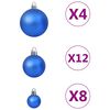 vidaXL Christmas Ball Set Set of 100 Blue Plastic Mixed sizes