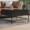 vidaXL Coffee Table Black Engineered wood, metal 31.5 x 31.5 x 17.7 in