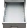 vidaXL Drawer Unit Grey Steel Medium Filing Cabinet Rectangular