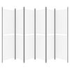 vidaXL 6-Panel Room Divider White 118.1"x78.7" Fabric
