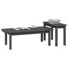 vidaXL Coffee Table Set Grey Solid Pine Wood Medium Stackable