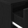 vidaXL Bedside Cabinet Set of 2 Black Engineered wood Standard