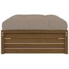 vidaXL Garden Footstool Honey brown Solid pine wood 47.2 x 33.1 x 11.8 in