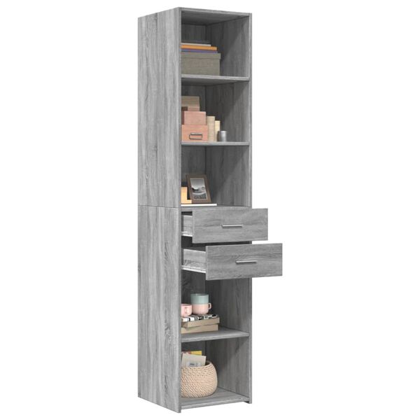vidaXL Highboard Grey Sonoma Engineered wood Highboard Rectangular