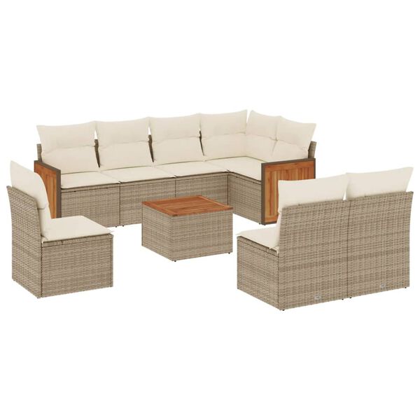 vidaXL Garden Sofa Set Beige