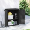 vidaXL Outdoor Storage Cabinet Black Polypropylene Compact