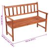 vidaXL Garden Bench Wood - Natural Solid Acacia Wood 3-Seater Durable