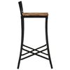 vidaXL Bar Chair Set of 4 Natural wood and black