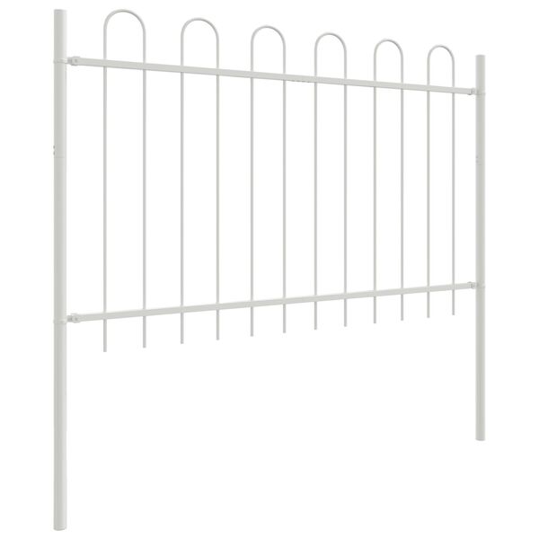 vidaXL Garden Fence White 66.9" x 39.4" Powder-coated steel