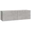 vidaXL Wall-mounted TV Cabinet Concrete grey Engineered wood Compact
