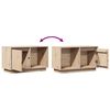 vidaXL TV Cabinet Natural Wood Solid Pine Wood TV Cabinet Rectangular