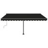 vidaXL Retractable Awning Anthracite Powder-coated aluminum, Polyester