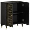 vidaXL Side Cabinet Black Solid Mango Wood Standard Cabinet