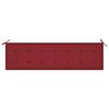 vidaXL Patio Bench with Wine Red Cushion 68.9 " Solid Teak Wood
