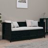 vidaXL Day Bed Black Solid Pine Wood
