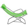 vidaXL Rocking Chair Set of 2 Green Powder-coated steel, PVC Standard